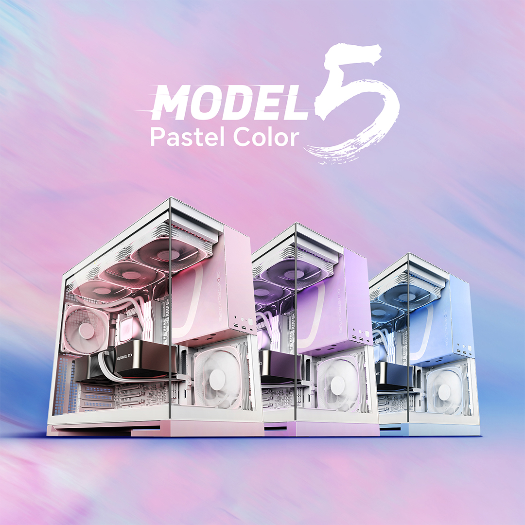 PCケース(自作PC用) Geometric Future Model 5 Pastel Blue Geometric